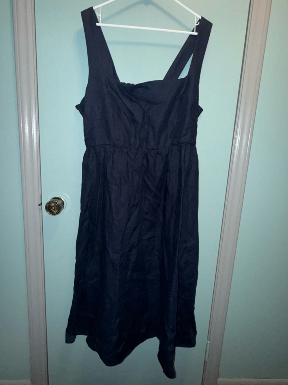 Quince Navy Blue Linen Dress